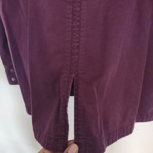 Loft Purple Women's Hooded Zip Up Utility Jacket Size M - Picture 7 of 12